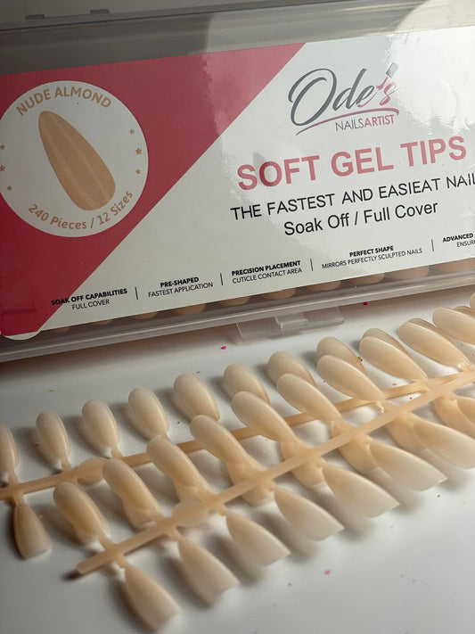 SOFT GEL TIPS COLOR NUDE