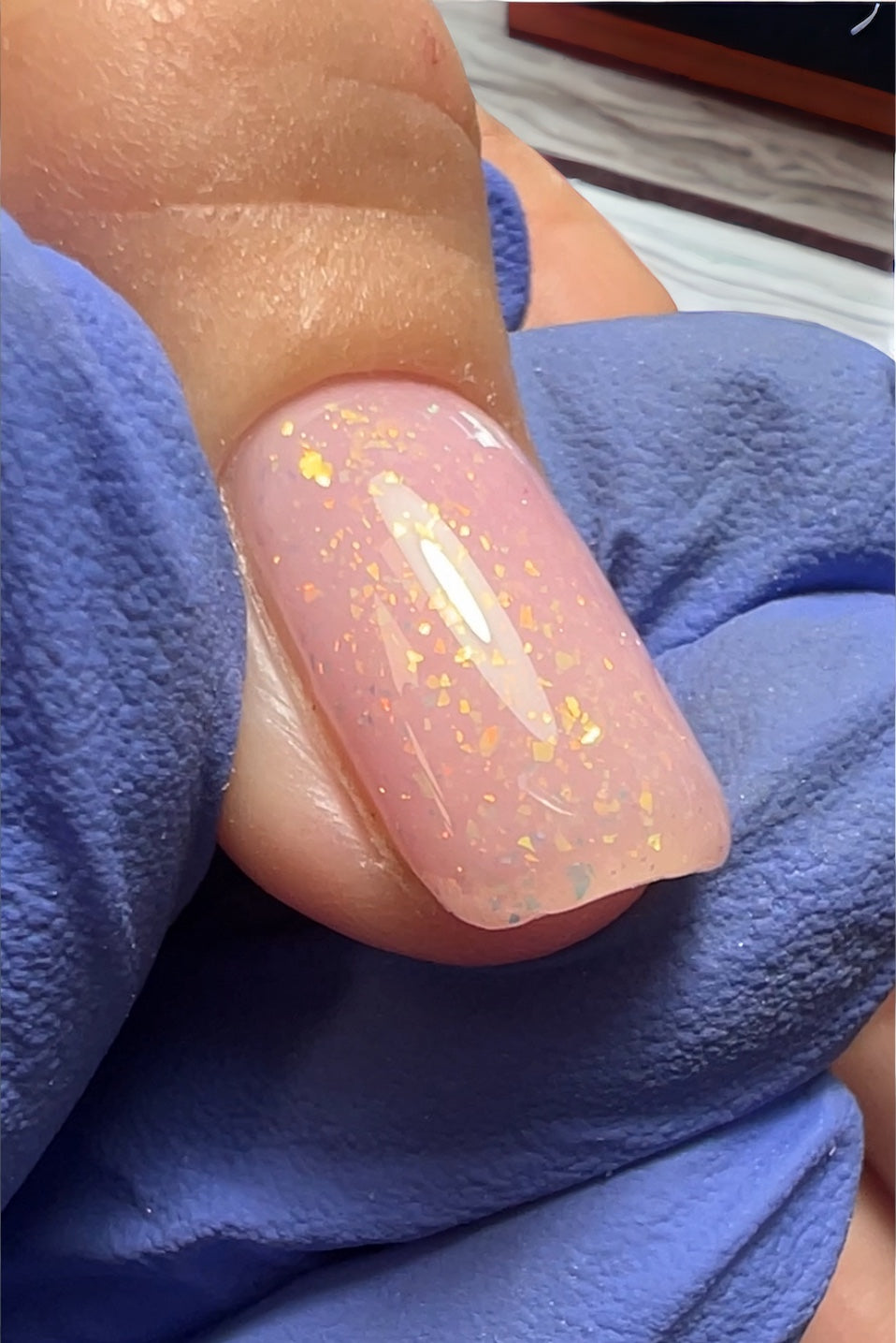 RUBBER BASE PINK GLITTER Nº19