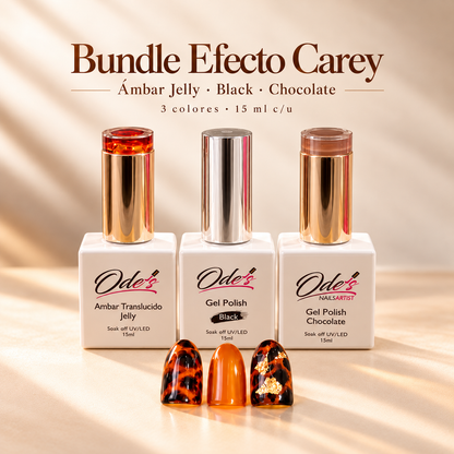 Bundle Efecto Carey + Video Tutorial | 3 Esmaltes Gel