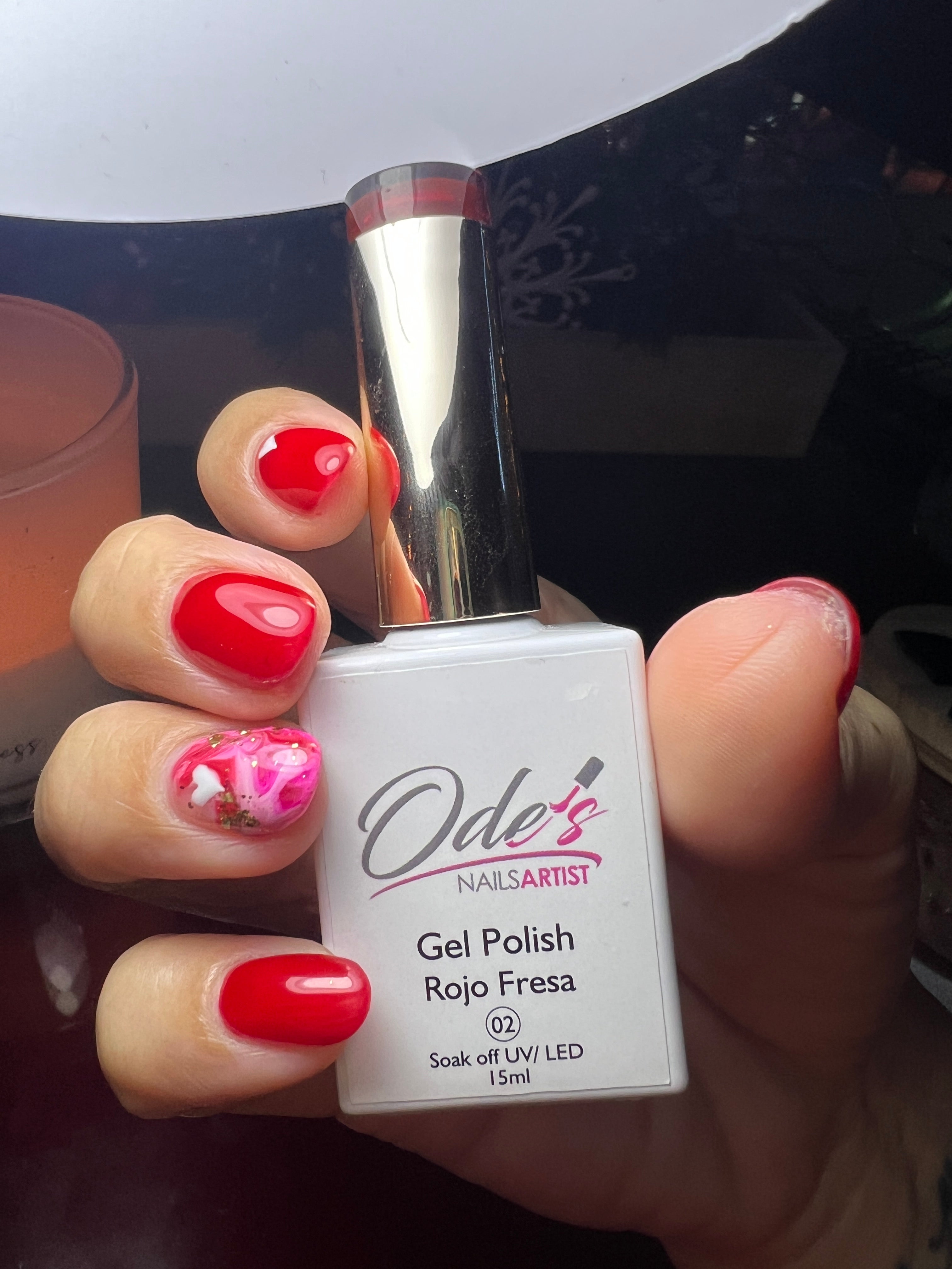 NUEVO GEL COLOR ROJO FRESA